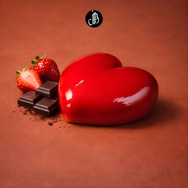 Strawberry Heart Mousse Cake - Image 2