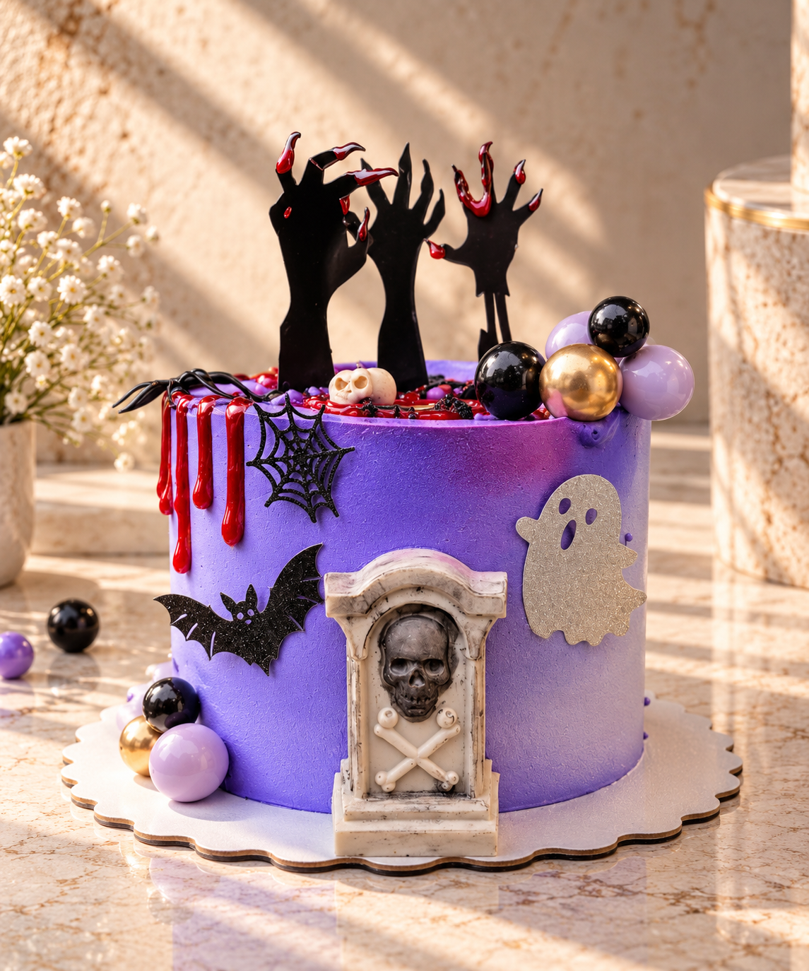 halloween Double Chocolate Cake