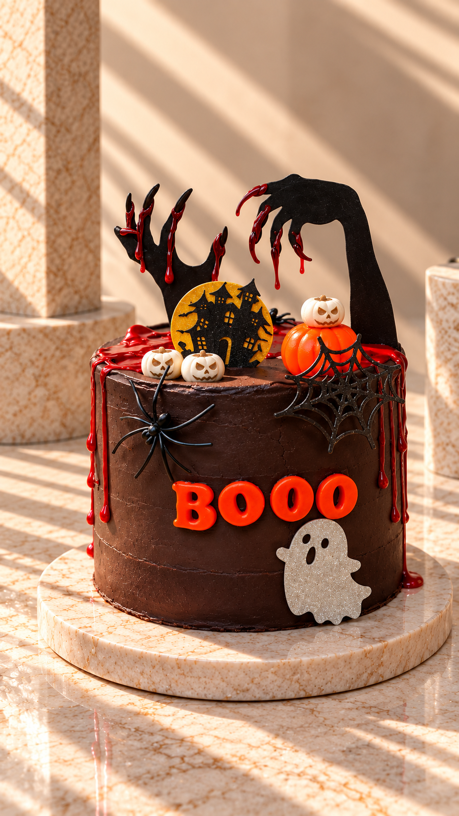 halloween Double Chocolate Cake