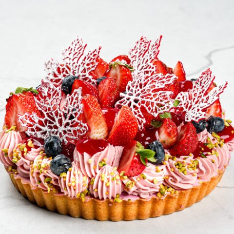 Strawberry Pistachio Tart